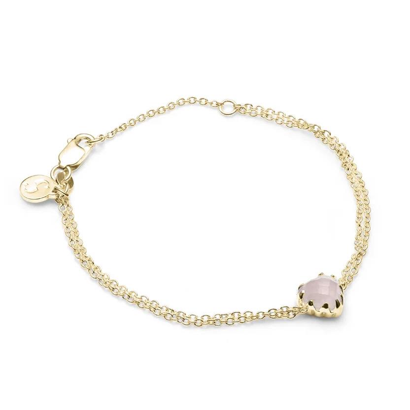 Stolen Girlfriends Club Love Claw Bracelet Rose Quartz